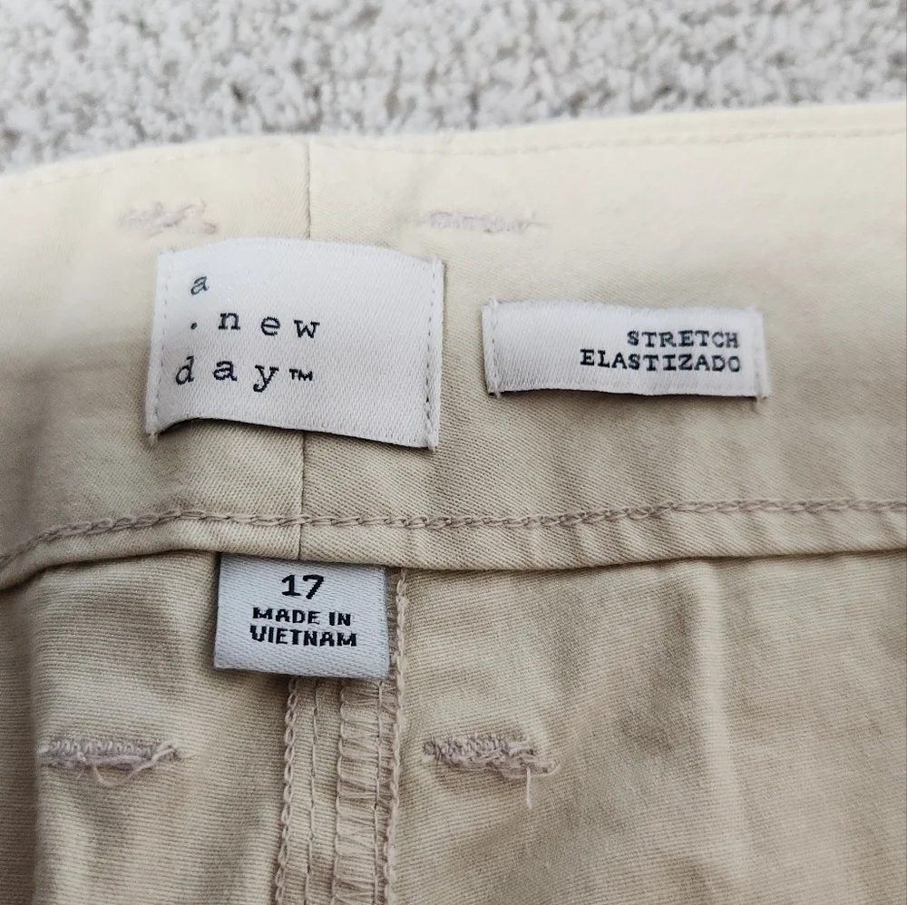 Women's High-Rise Straight Ankle Chino Pants - A New Day Tan 17 - Picture 10 of 16